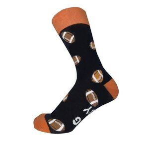 Star Mens Rugby Ball Cotton Blend Socks / Multicolored